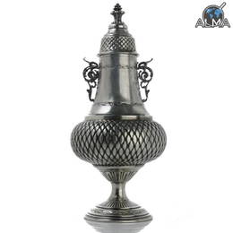 'Lavorazione A Mano'- Vase w/ Silver Lid