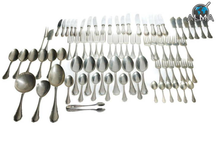 German Silver Cutlery Set Serving 6 Persons (0049) on Feb 06, 2022