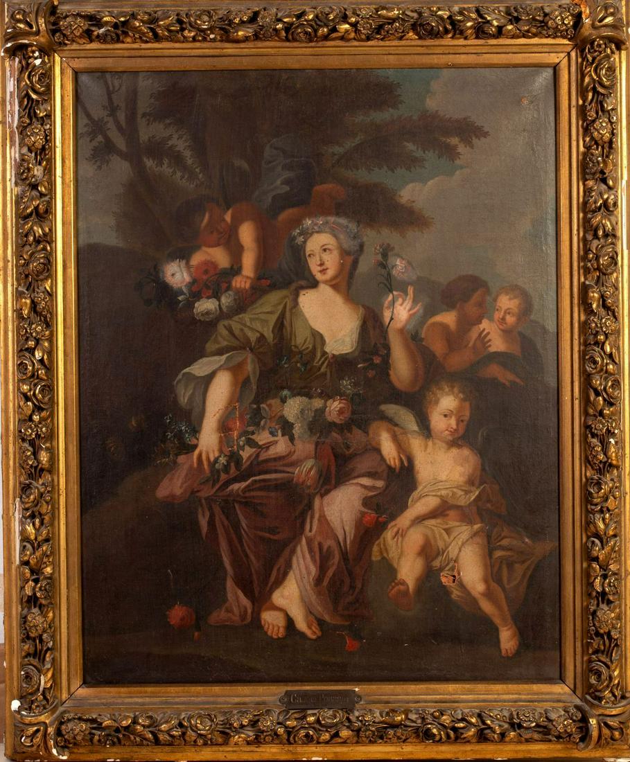 Attributed to Gaspard Dughet (Poussin) - "Allegory for the Coming of Spring" (1 of 6)