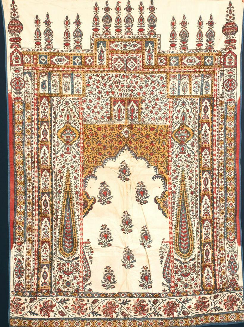 A pair of Kalamkari fabrics - Persia - Omar Khayyam - late 19th early 20th century (1 of 4)