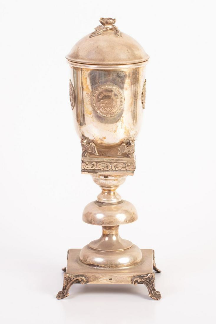 Glamorous Kiddush Cup w/ Lid, Marked (1 of 4)