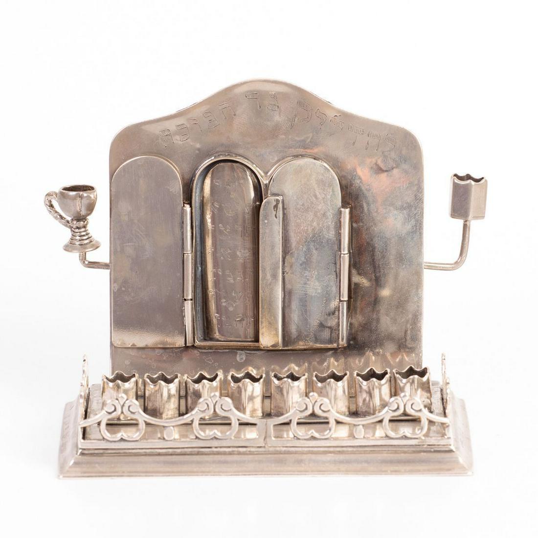 Miniature English Silver Hanukkah Menorah (1 of 5)