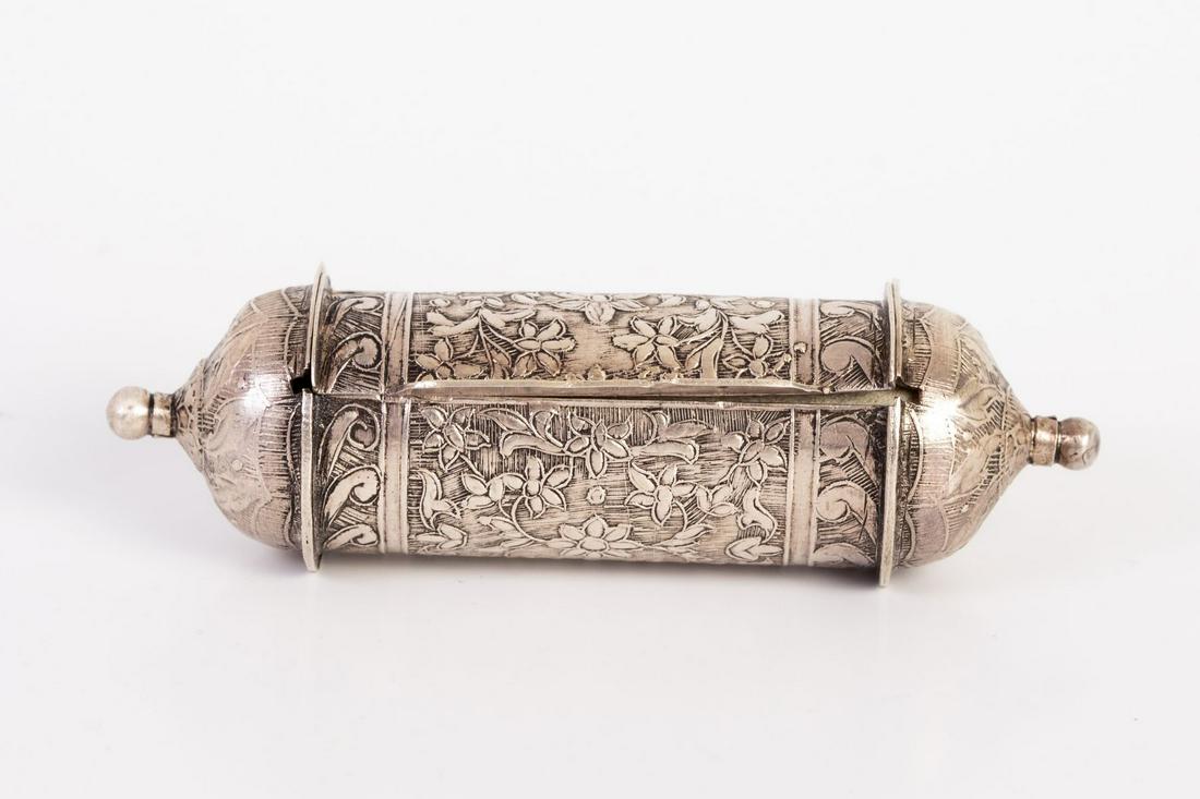 Silver Jewish Scroll w/ Parchment, Germany - End of 19th century (1 of 3)