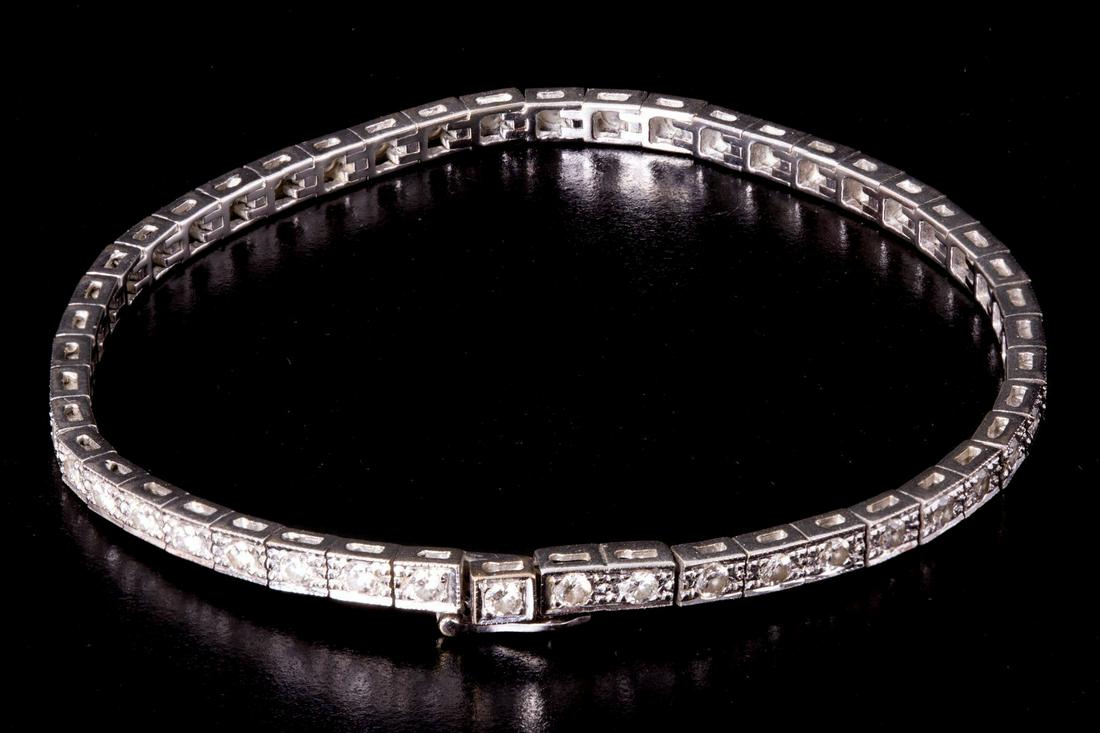 18K White Gold Tennis Bracelet Set w/ Diamonds (2 Carats Total) (1 of 3)