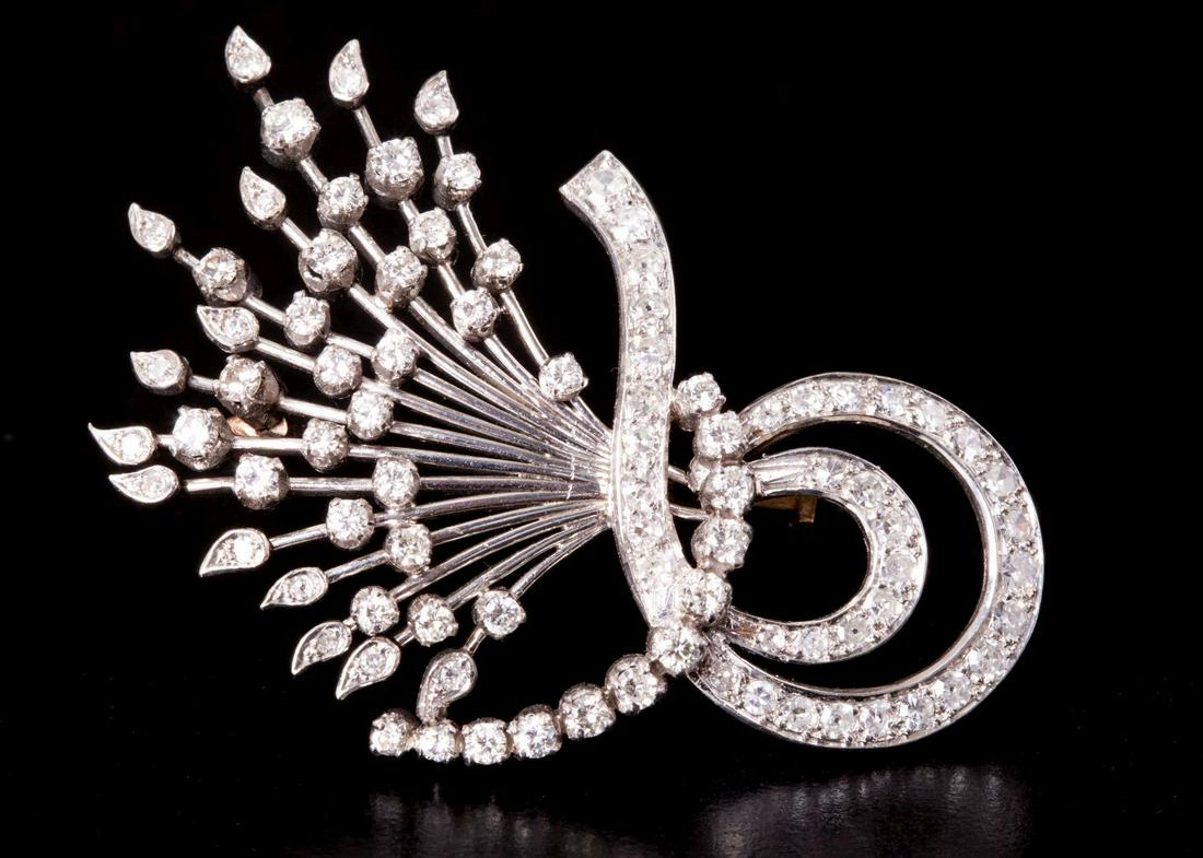 Platinum Brooch Set w/ Diamonds (1 of 3)