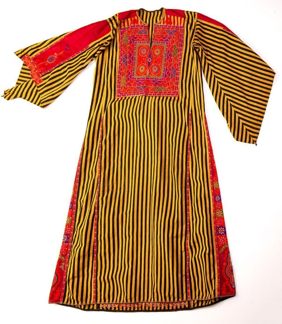 A rare festive silk Palestinian dress - Jerusalem circa 1880-1900 (1 of 4)