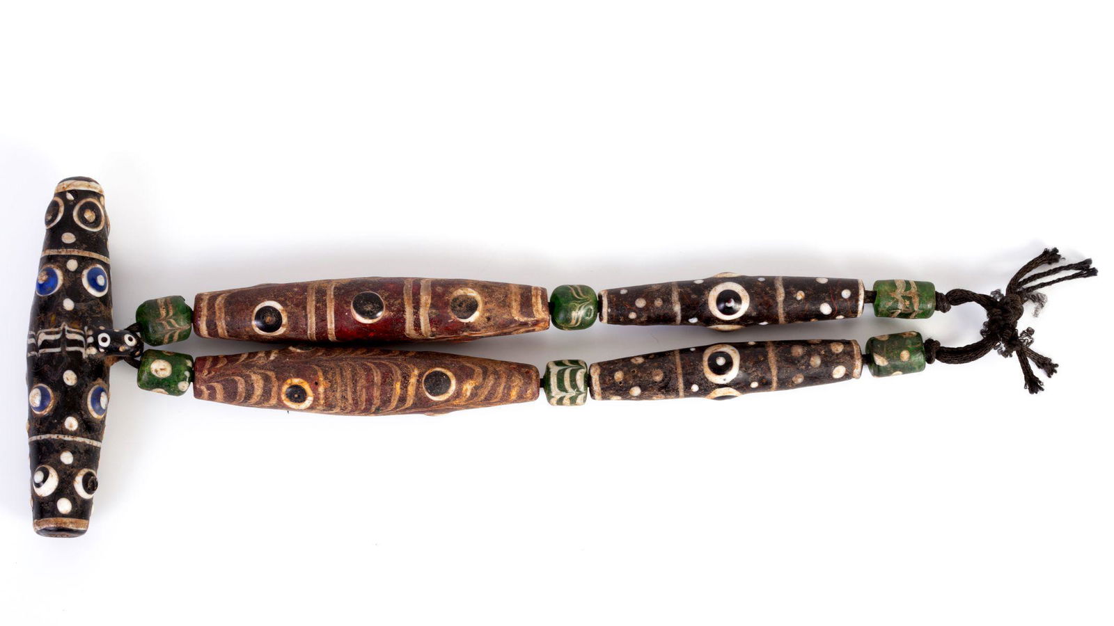 Antique Islamic Beaded Necklace Composed of "Eye Motif" Beads (1 of 2)