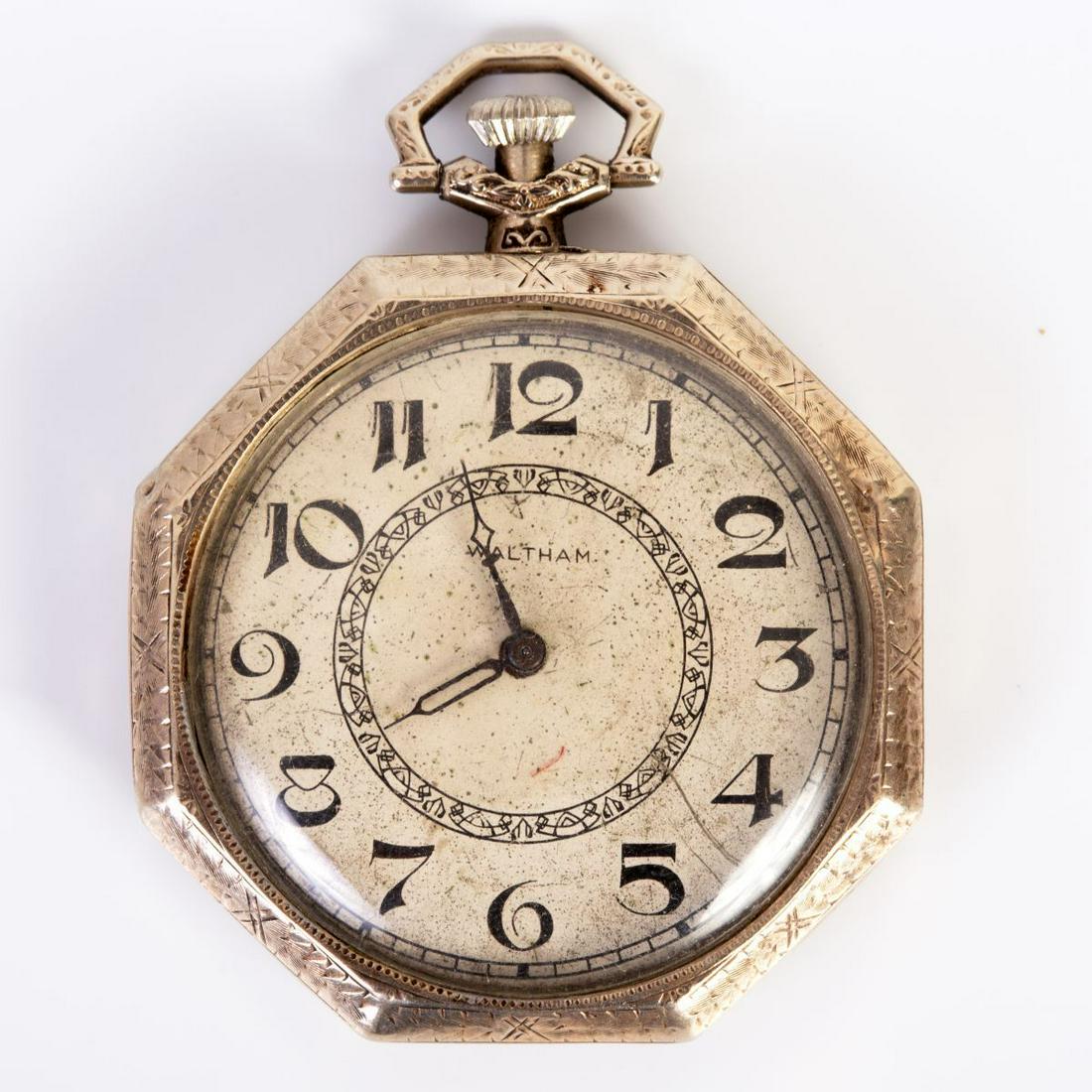 Waltham - 14K White Gold Pocket Watch (1 of 2)