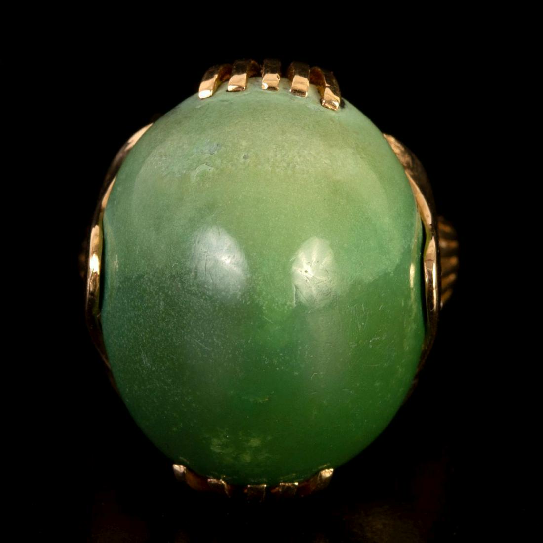 Massive Retro 18K Gold Ring Set w/ Turquoise (1 of 4)