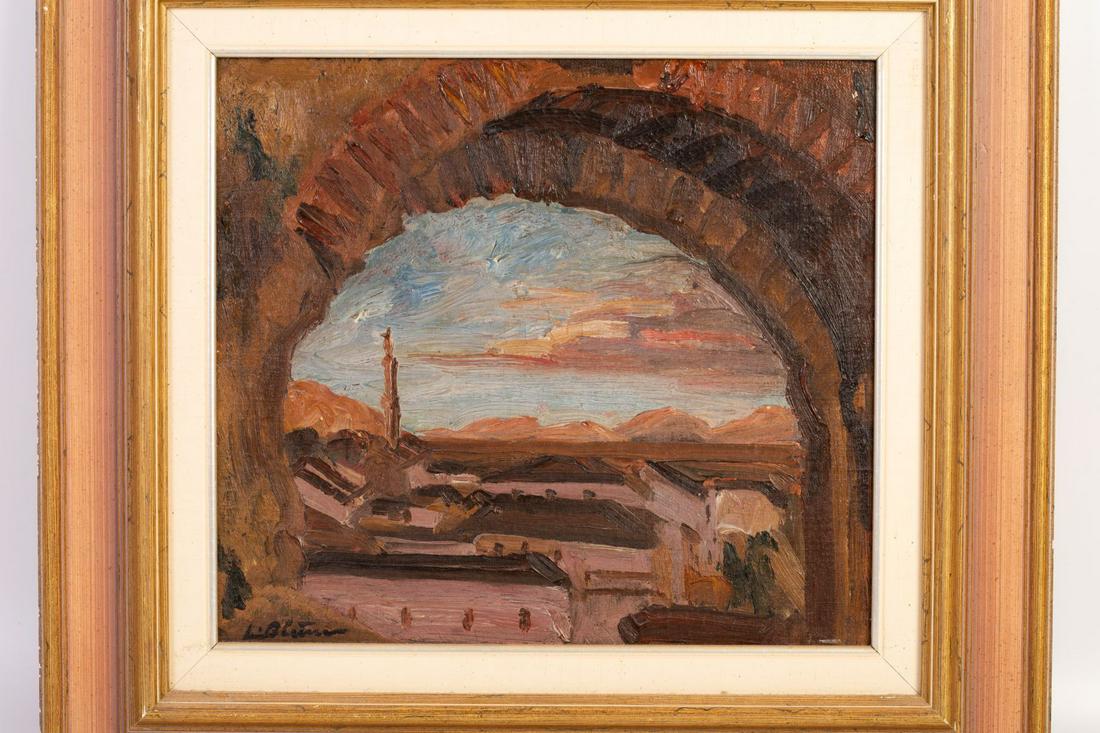 Ludwig Blum - "Jerusalem Landscape", Oil on Canvas (1 of 2)