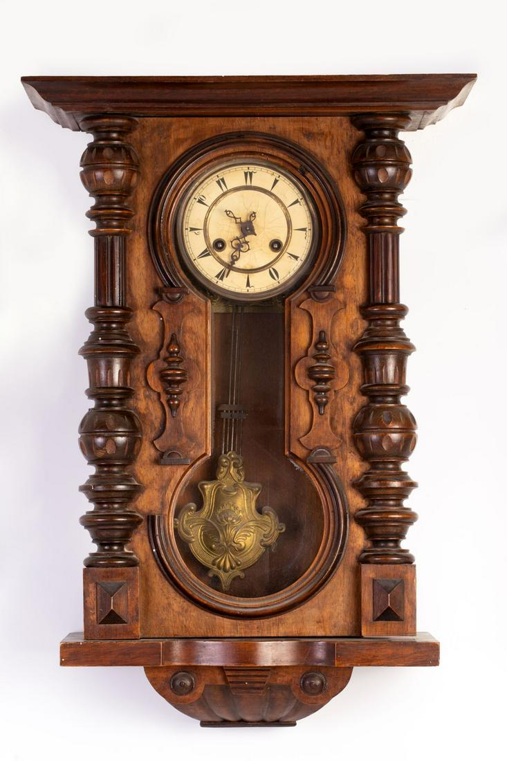 Carved Wood Wall Clock Made for the Ottoman Market (1 of 6)