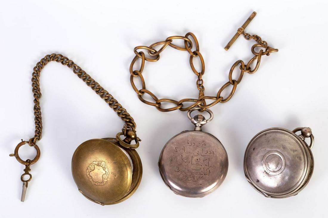 Assortment of 3 Pocket Watches Made for the Ottoman Market (1 of 2)