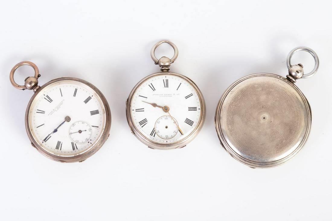 Assortment of Three English Silver Pocket Watches (1 of 2)