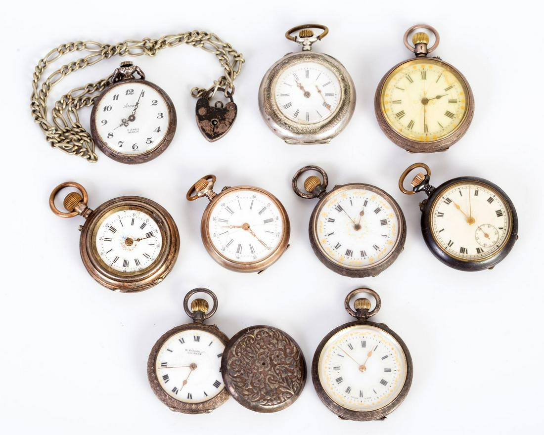 Assortment of 9 Small Pocket Watches (1 of 2)