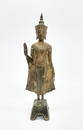 An oversized Thai copper figurine in the image of the Buddha, circa 1800