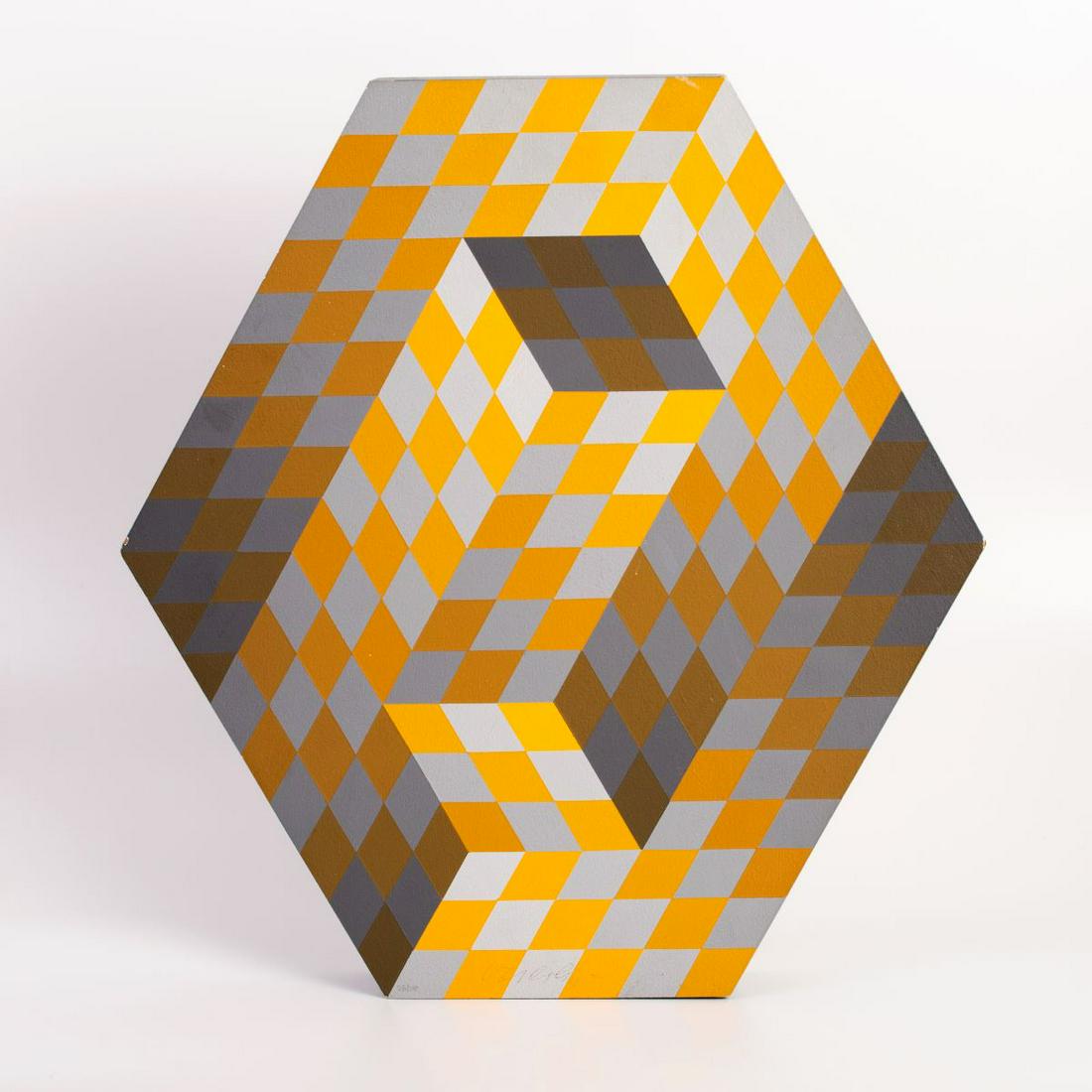 Victor Vasarely (1906-1997) - 3D Painted Sculpture (1 of 4)