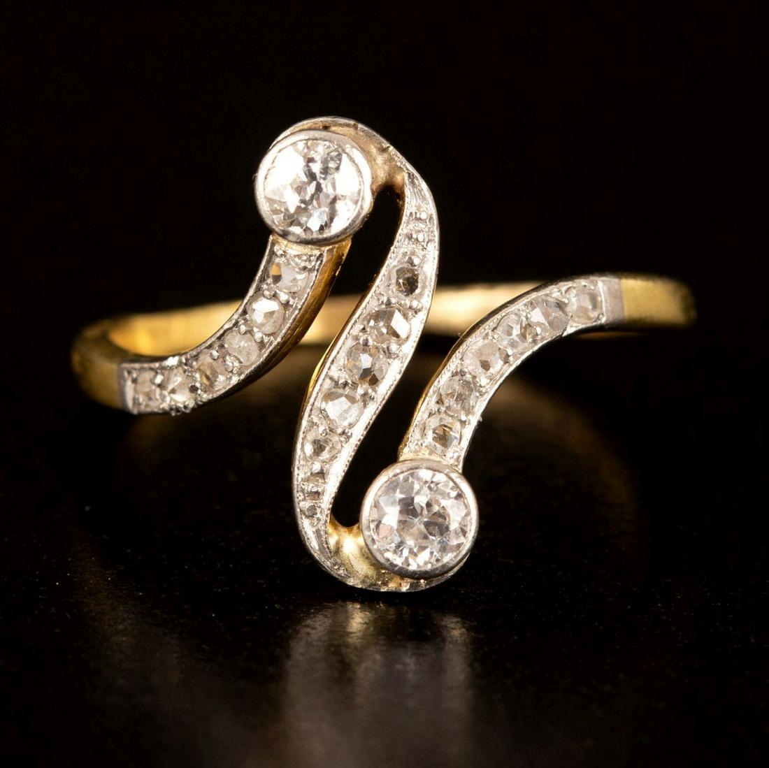 An Edwardian 18K Gold and Diamond Ring (1 of 4)