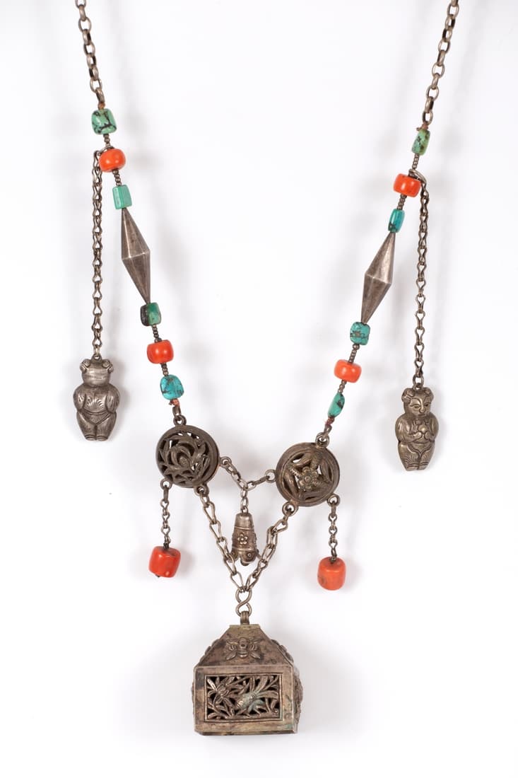 Large Silver Cricket Cage Pendant - China, Qing dynasty (1 of 3)