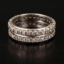 An 18K White Gold and Diamond Eternity Band Ring