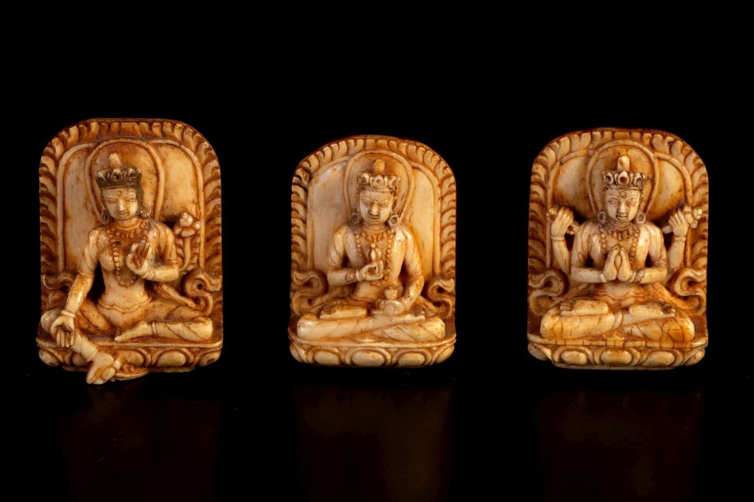 Assortment of Three Carvings, Tibet 16th century China (1 of 3)