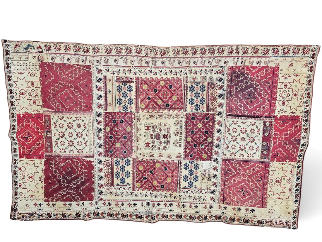 A large Ottoman embroidery, beautifully crafted-19th century. (1 of 3)