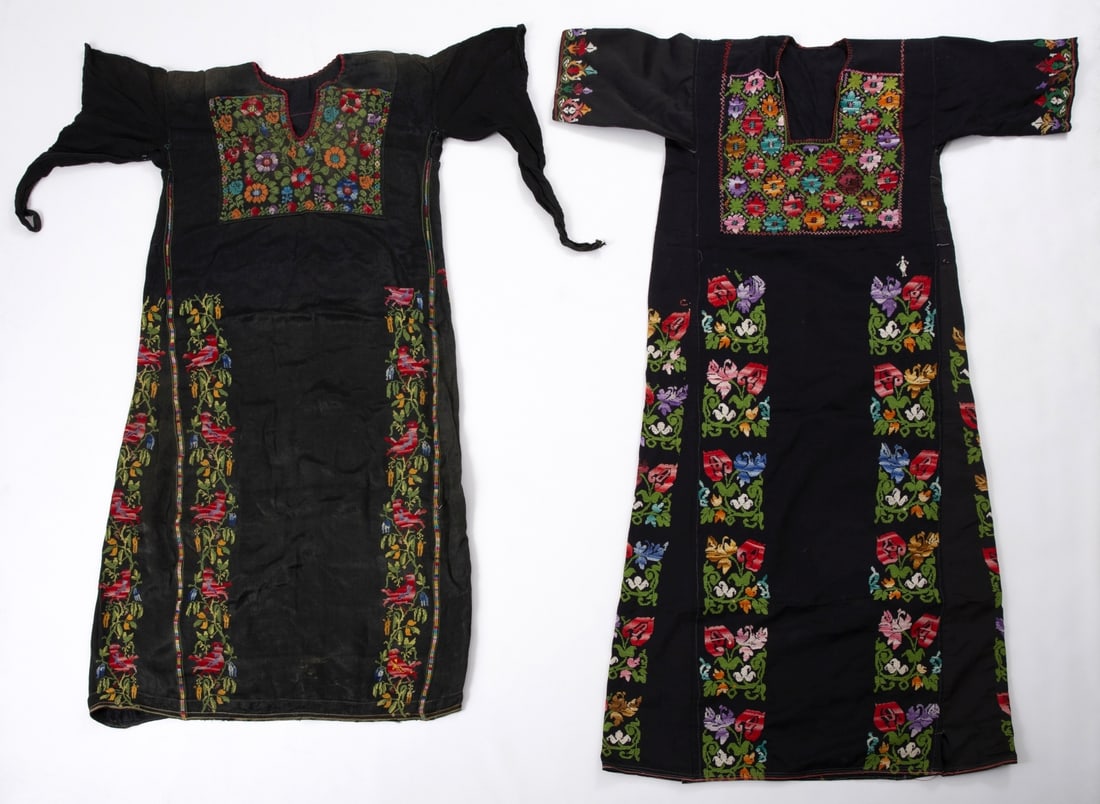A collection of four Palestinian dresses (1 of 5)