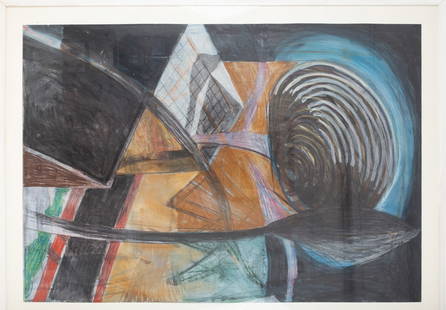Avraham Peso (b. 1959) - pastel on paper: Avraham Peso (b. 1959) Pastel on paper Framed and signed - peso peso '91 Dimensions - 70x100 cm 