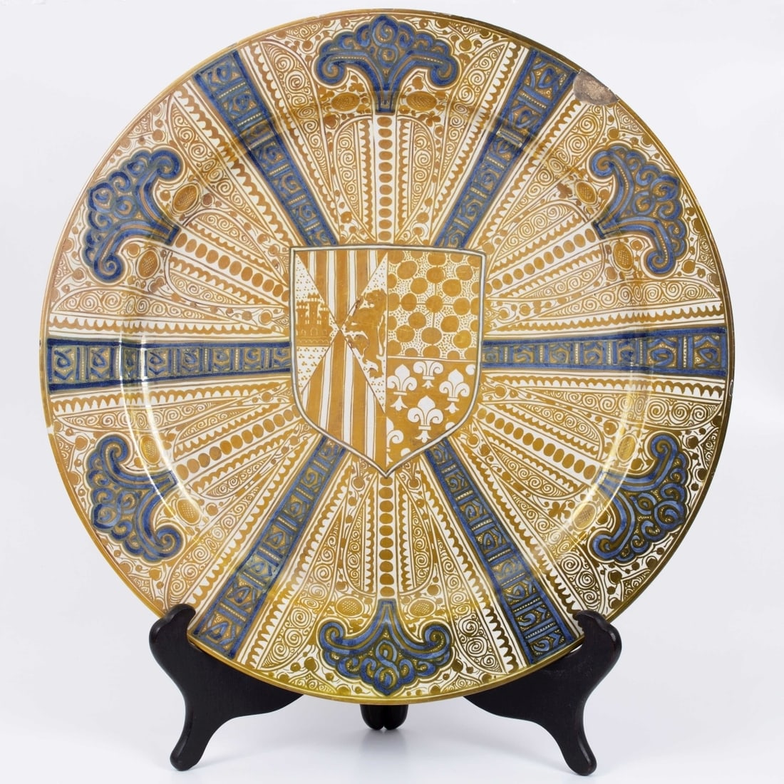 Impressive and large decorative plate, Italy Florence Ulisse Cantagalli (1 of 3)