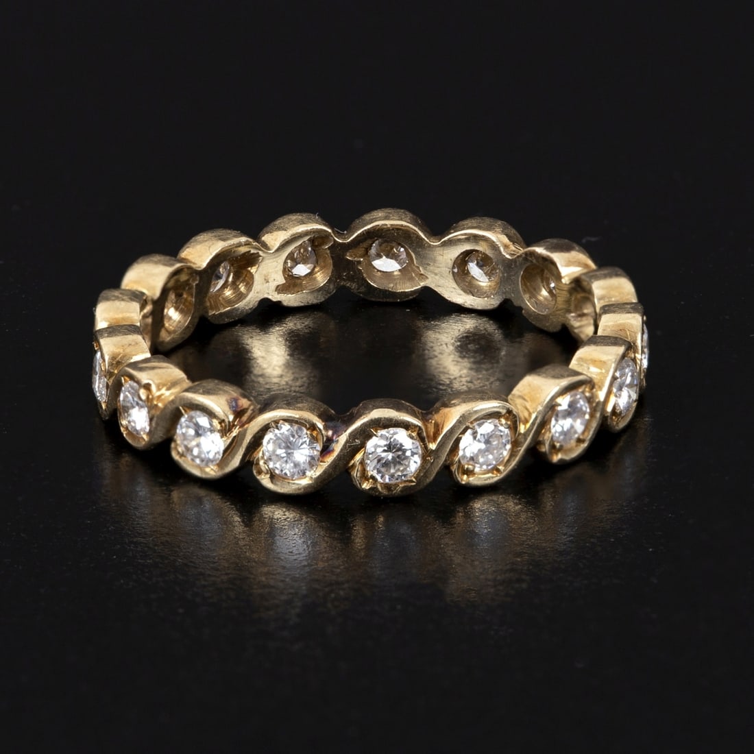 14K Yellow Gold and Diamond Eternity Band (1 of 3)