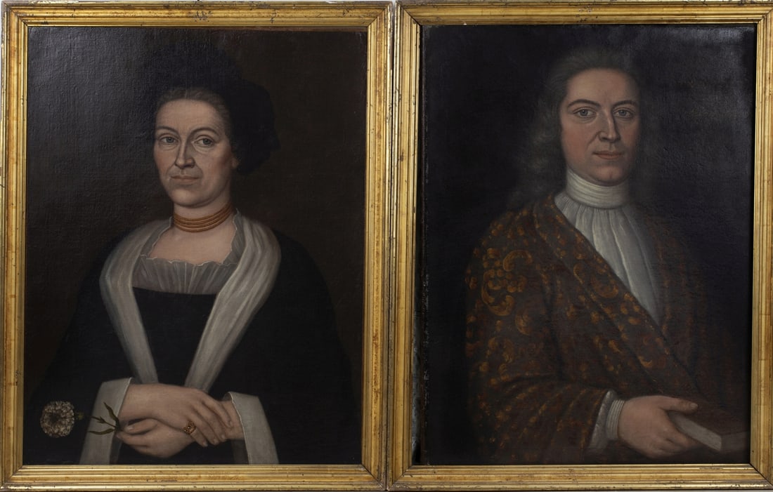 A pair of paintings of a Jewish aristocratic family, early 18th century Europe (1 of 6)