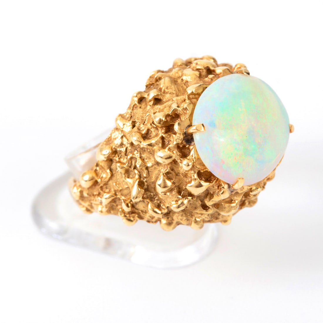 A 14K Gold and Opal Retro Ring (1 of 3)