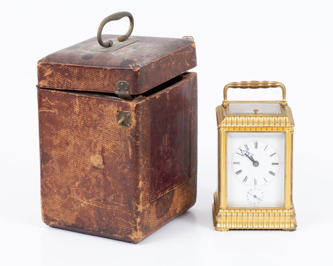 A Bronze Gilt Carriage Clock, ca 1900 (1 of 5)