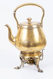 An Impressive Hunt & Roskell Late Storr & Mortimer Sterling Silver Gilt Samovar, England, 1861: An Impressive Hunt & Roskell Late Storr & Mortimer Sterling Silver Gilt Samovar, England, 1861 Comprised of two parts connected together by screws (including keys). Decorated with an engraved monogram
