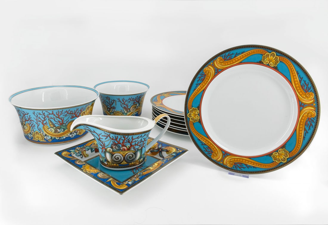 A Partial Rosenthal for Versace Les Tr?©sors de la Mer Design Service in 17 Pieces (1 of 5)