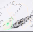 A Magnificent Antique Platinum and 5Ct Diamond and Malachite Necklace