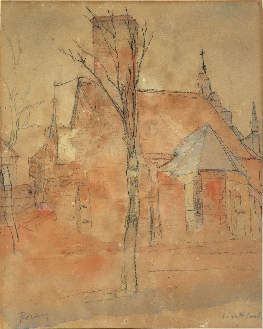 Leopold Gottlieb (1879-1933), Autumn in a Polish Town (1 of 2)