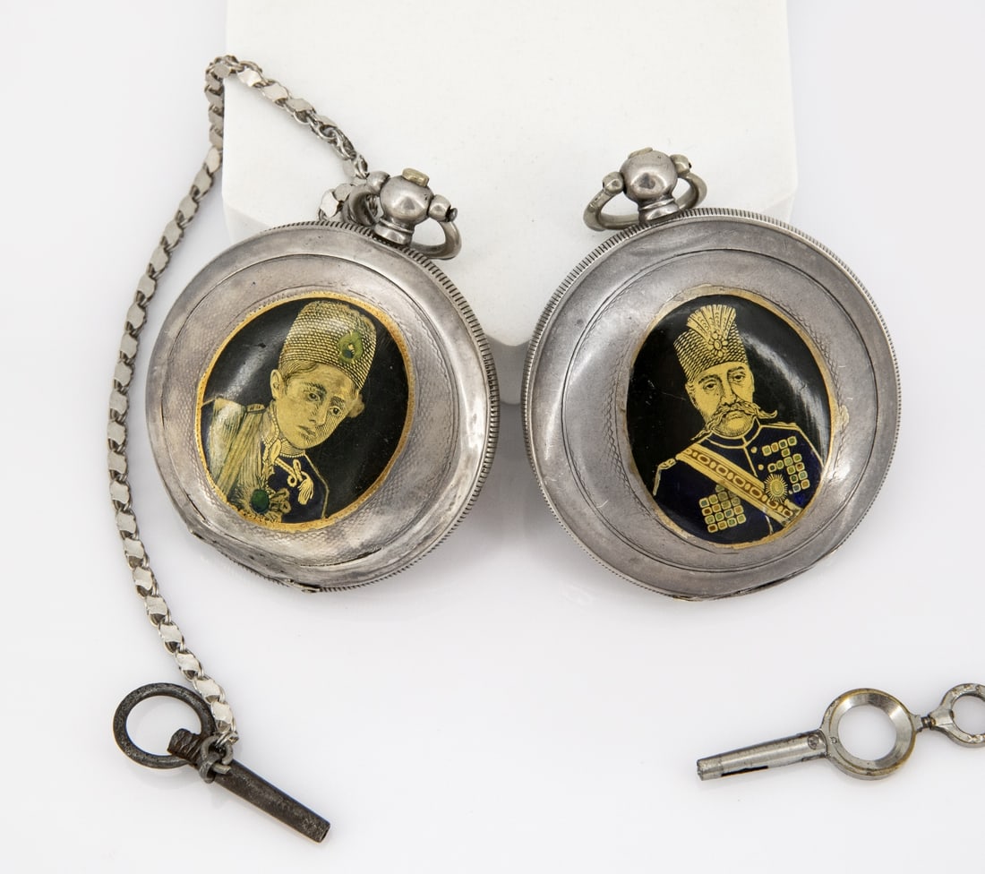 A Pair of Unique Silver and Polychrome Enamel Pocket Watches, Turkey, Istanbul, Early 20th Century (1 of 3)