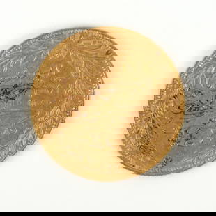 A 100 Kurush Ottoman Gold Coin (Mehmed V), 1916 (AH 1327/8): A 100 Kurush Ottoman Gold Coin (Mehmed V), 1916 (AH 1327/8)  Gold: (916.7 fineness)   Diameter: 22?mm   Thickness: 1.0?mm   Weight: 7.216?gr   Pure gold content: ~6.62?gr    <