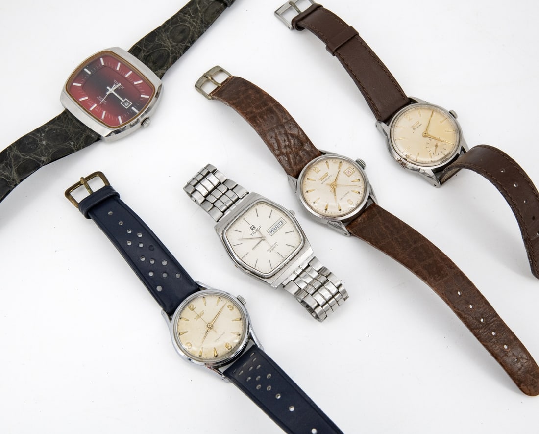 A Group of Five Vintage Tissot Wristwatches (1 of 1)