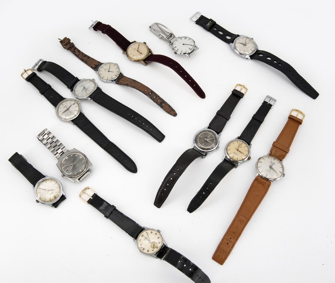 A Mixed Lot of 12 Vintage Wristwatches by Citizen, Renis, and Others (1 of 1)