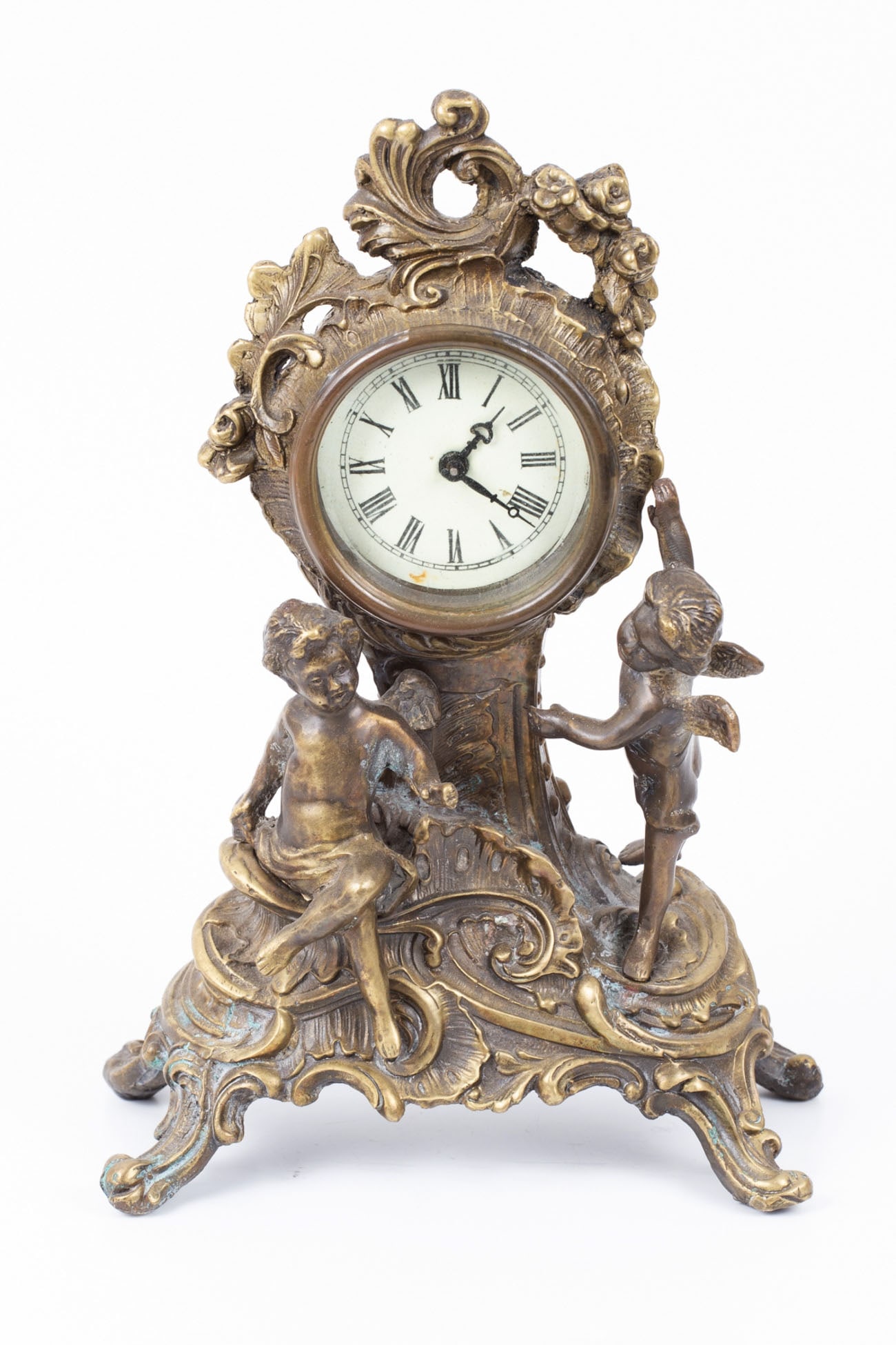A Rococo Style Bronze Table Clock, France, Late 19th Century (1 of 4)