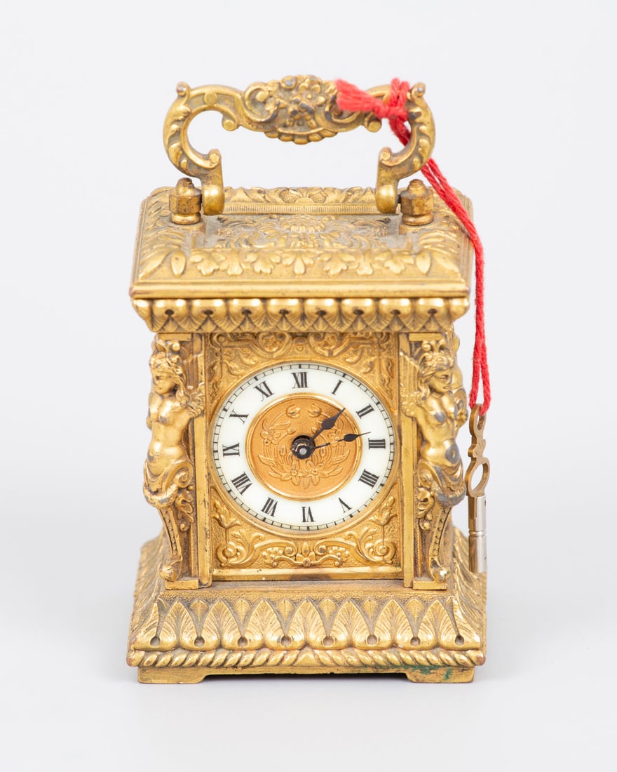 A Rococo-Style Gilt-Brass Carriage Clock, Europe, Circa 1900 (1 of 5)