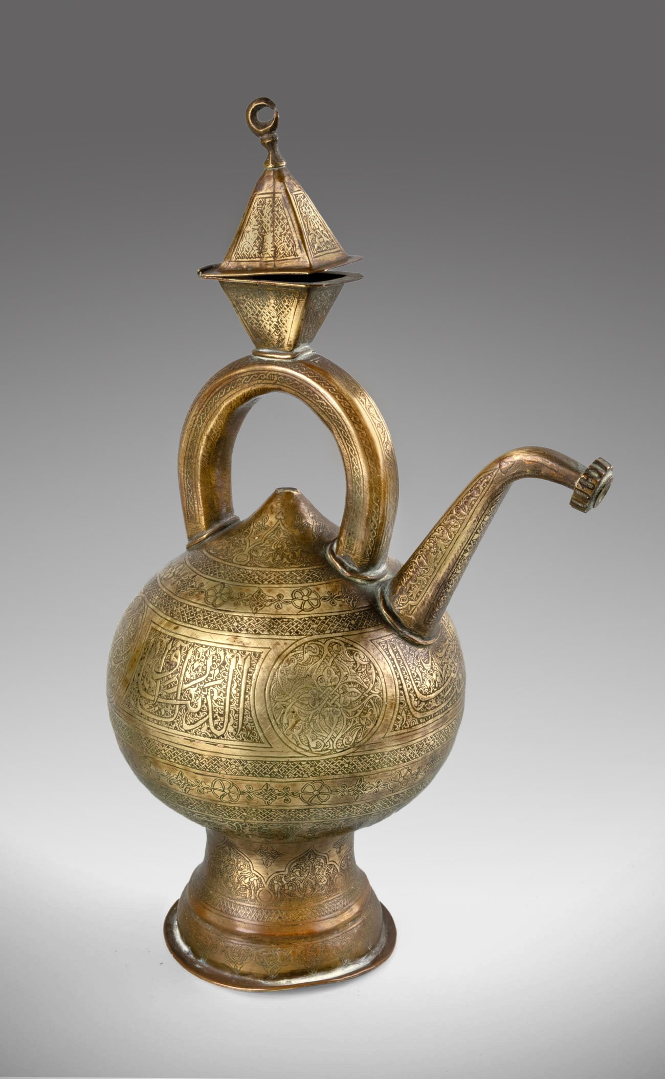 A Unique Syrian Brass Ewer, Syria, 19th Century