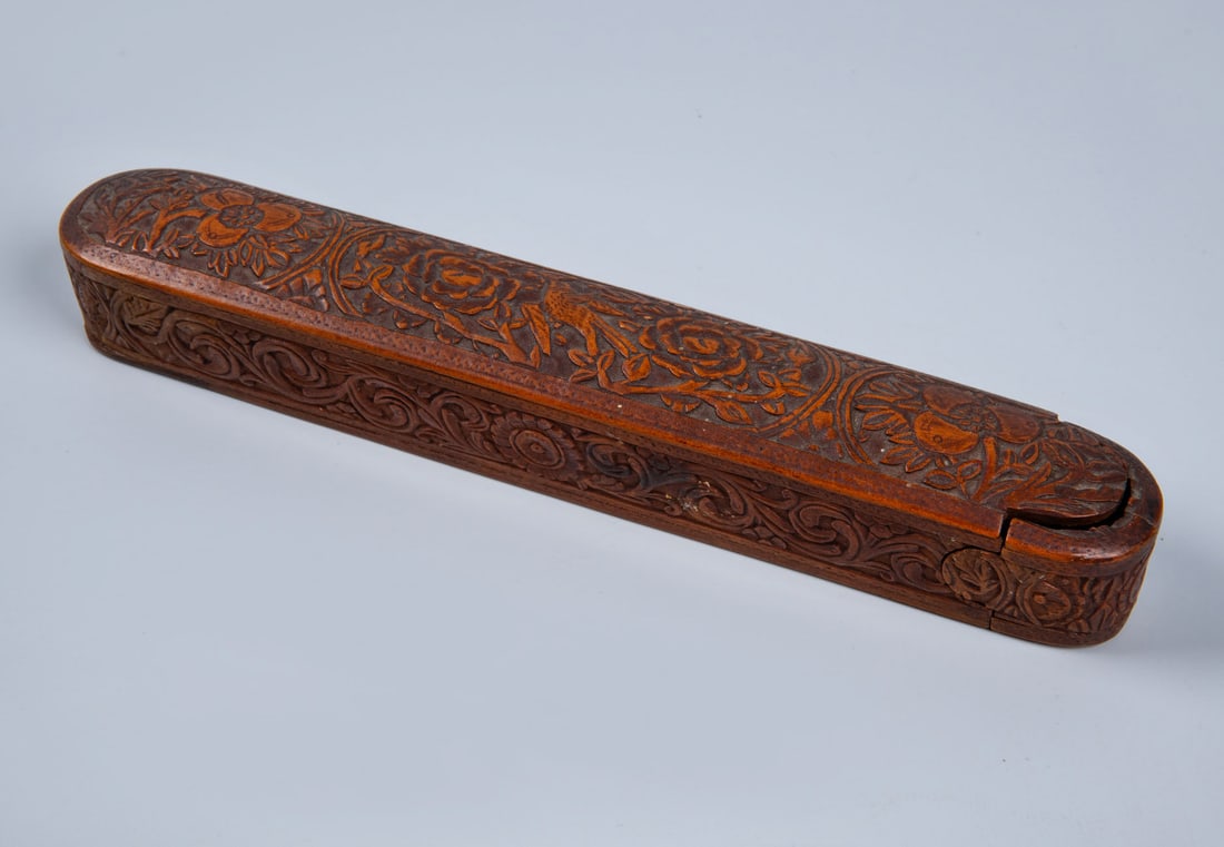 A Qajar Carved Wood Inkwell, Persia, 19th Century (1 of 4)