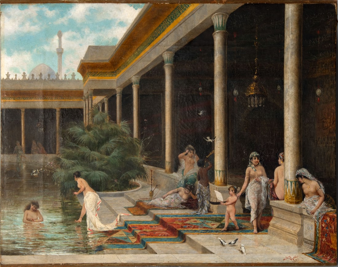 Alberto Fabbi (1858-1906), Im Harem (1 of 3)