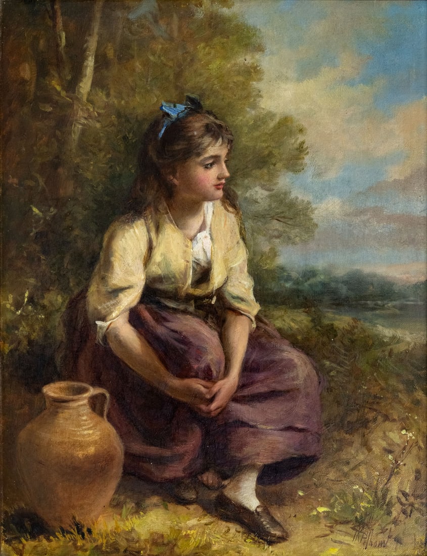Thomas Kent Pelham (1815-1907), Girl with a Water Jug (1 of 3)