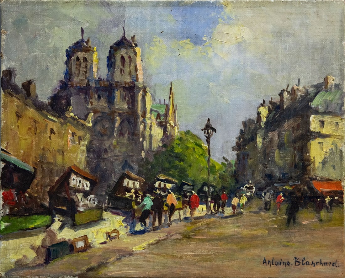 Antoine Blanchard (1910-1988), Beside the Cathedral: Antoine Blanchard (1910-1988), Beside the Cathedral Oil on canvas Signed (lower right). 27 x 22 cm