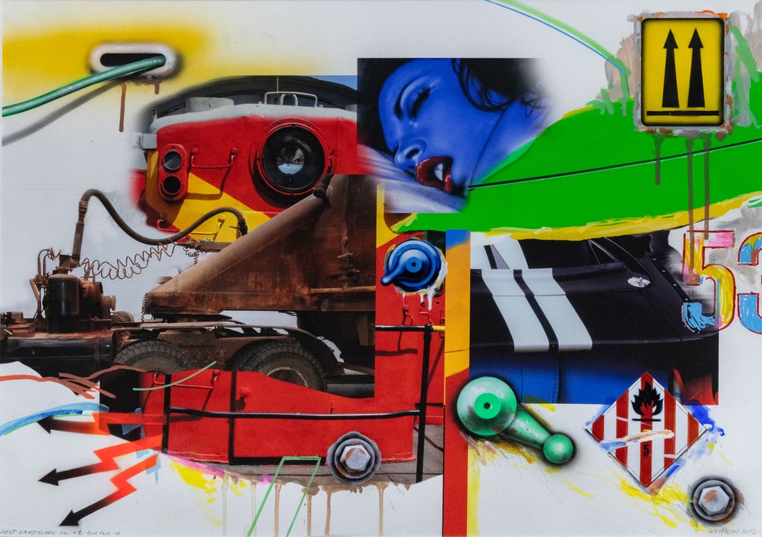 Peter Klasen (b. 1935), Lost Landscape 42 - Blue Face G (1 of 3)