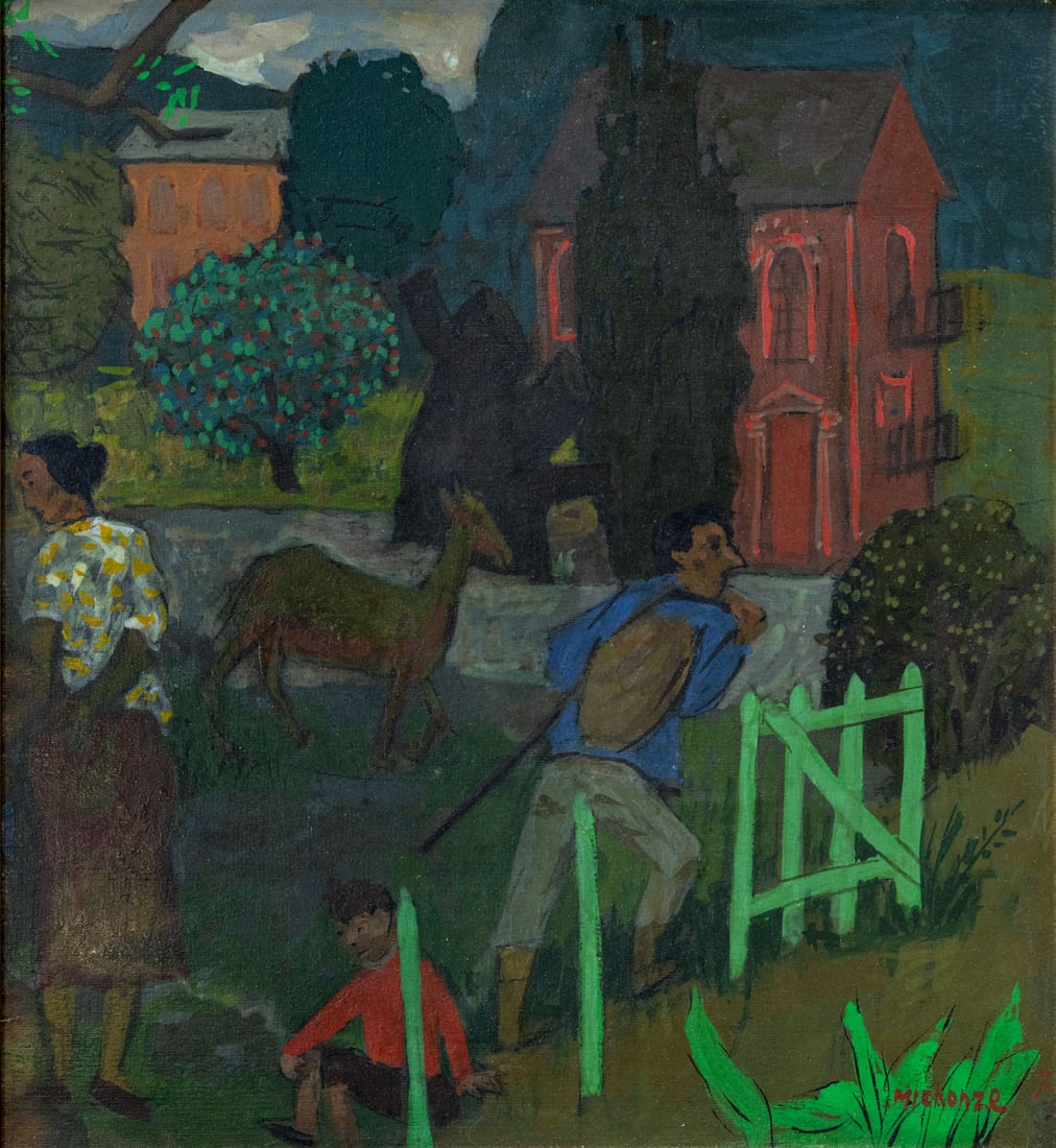 Gregoire Michonze (1902-1982), Village Scene (1 of 3)