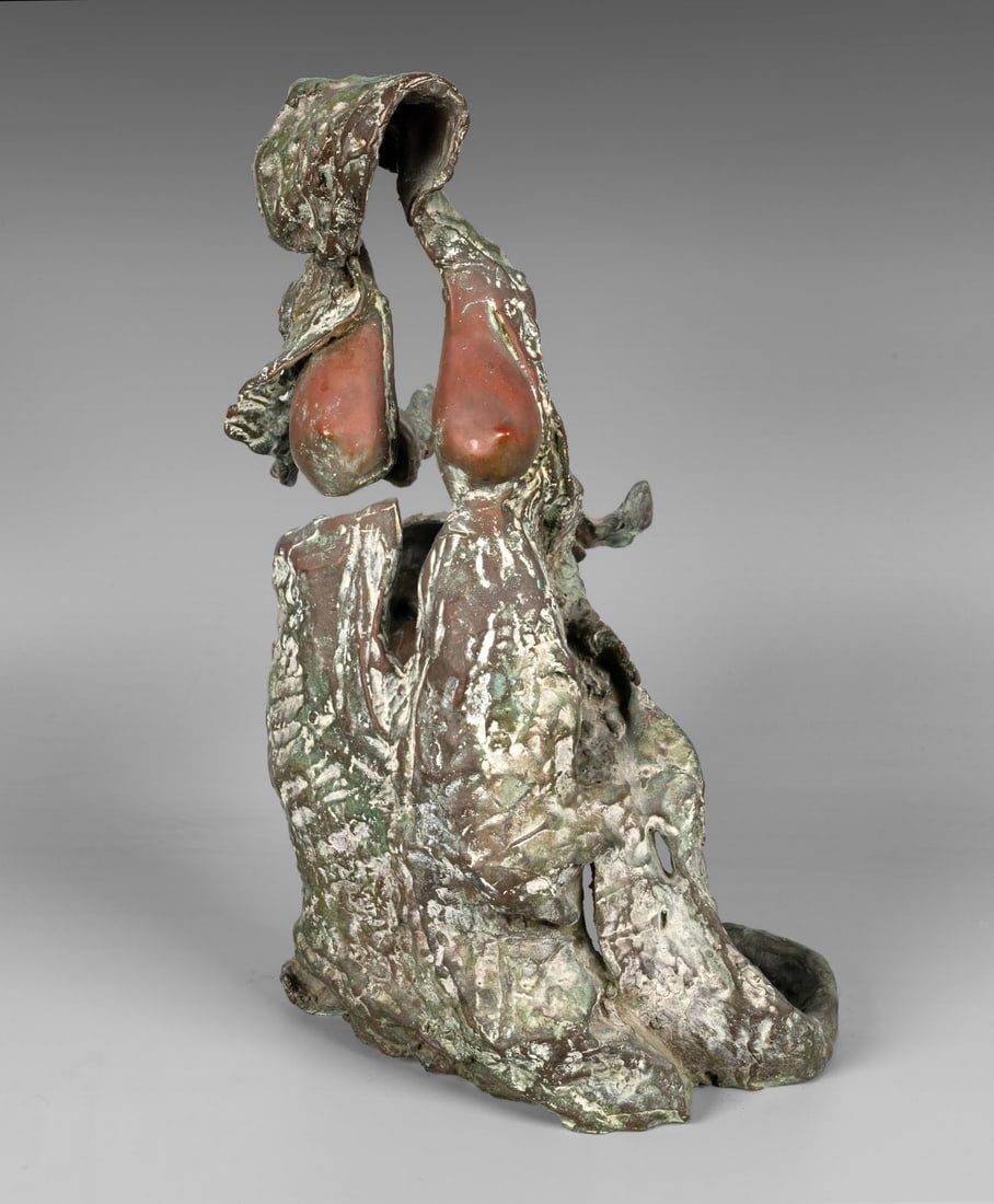 Ilana Goor (b. 1936), Dancer: Ilana Goor (b. 1936), Dancer Bronze sculpture with green patina Signed (on base). Height 39 cm Condition: For a detail